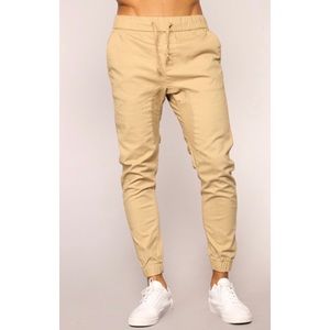 Men’s khaki jogger pants